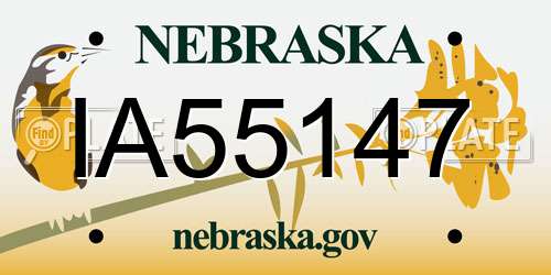 IA55147 Nebraska License Plate