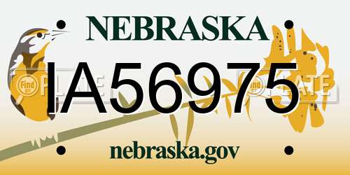 IA56975 Nebraska License Plate