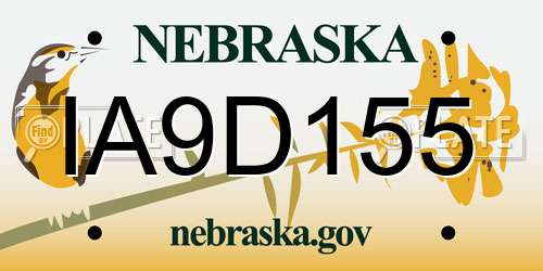 IA9D155 Nebraska License Plate