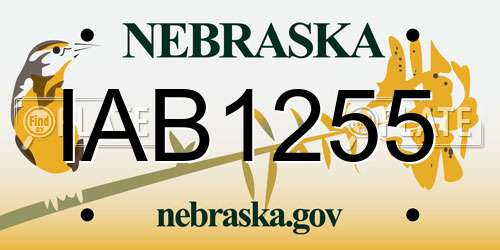 IAB1255 Nebraska License Plate