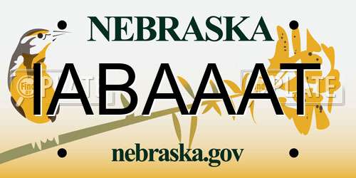 IABAAAT Nebraska License Plate