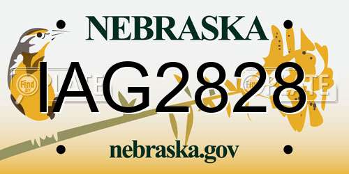 IAG2828 Nebraska License Plate