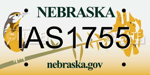 IAS1755 Nebraska License Plate