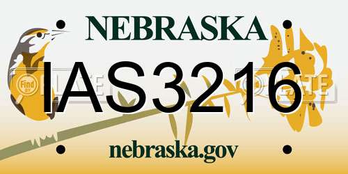 IAS3216 Nebraska License Plate