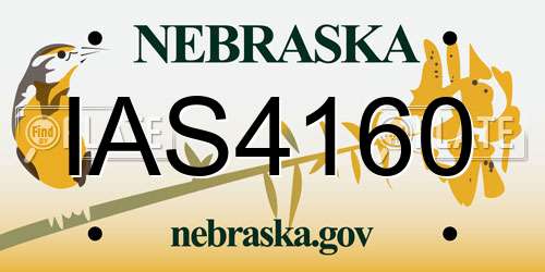 IAS4160 Nebraska License Plate