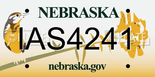 IAS4241 Nebraska License Plate