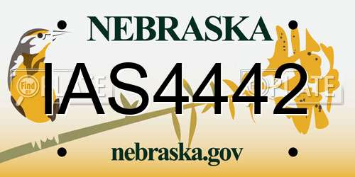 IAS4442 Nebraska License Plate