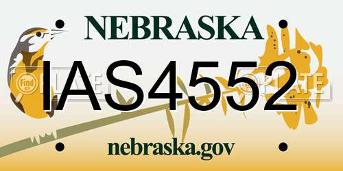 IAS4552 Nebraska License Plate