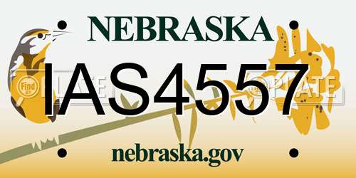 IAS4557 Nebraska License Plate
