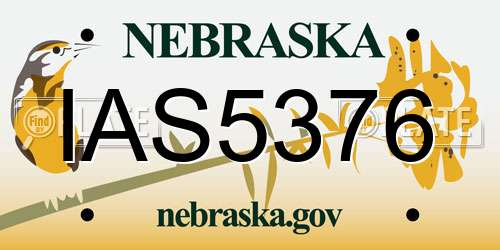 IAS5376 Nebraska License Plate