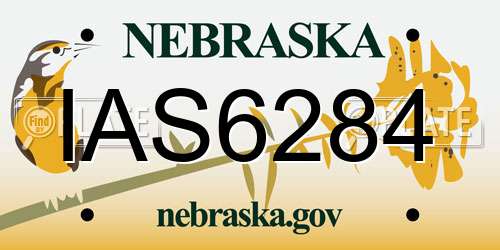 IAS6284 Nebraska License Plate