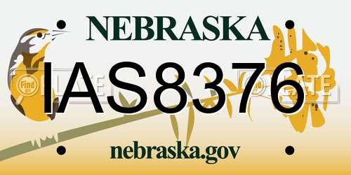 IAS8376 Nebraska License Plate