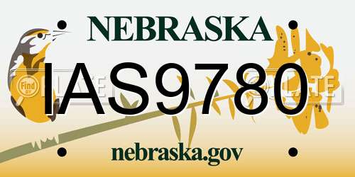 IAS9780 Nebraska License Plate