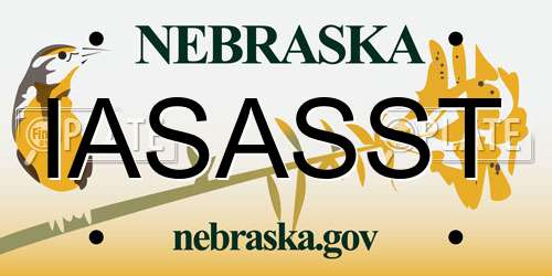 IASASST Nebraska License Plate