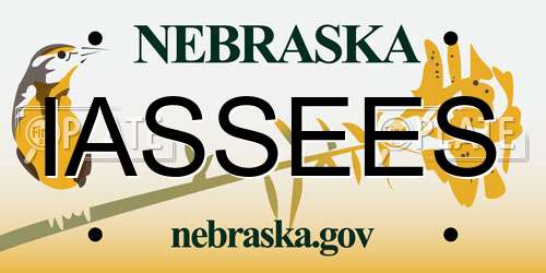 IASSEES Nebraska License Plate