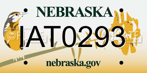 IAT0293 Nebraska License Plate