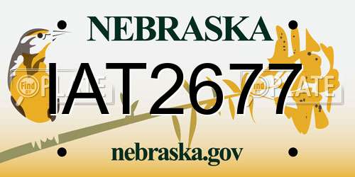 IAT2677 Nebraska License Plate
