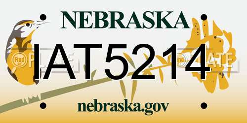 IAT5214 Nebraska License Plate