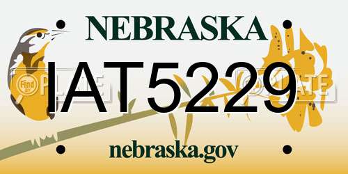 IAT5229 Nebraska License Plate