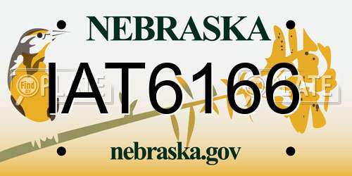 IAT6166 Nebraska License Plate