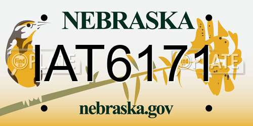 IAT6171 Nebraska License Plate