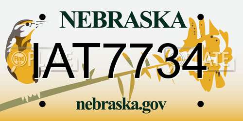 IAT7734 Nebraska License Plate