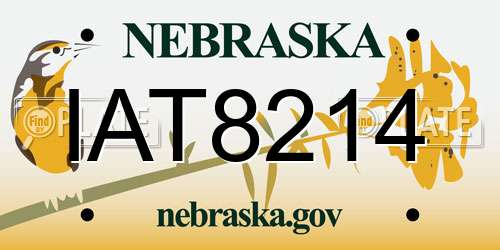 IAT8214 Nebraska License Plate