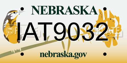 IAT9032 Nebraska License Plate