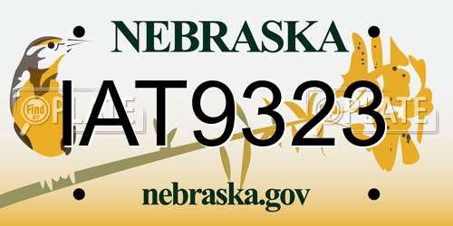 IAT9323 Nebraska License Plate
