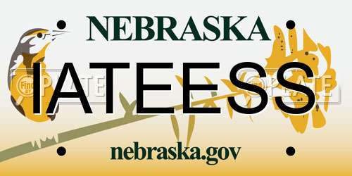 IATEESS Nebraska License Plate