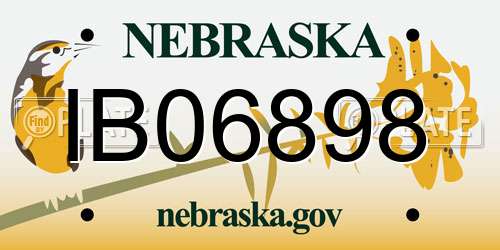 IB06898 Nebraska License Plate