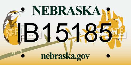 IB15185 Nebraska License Plate