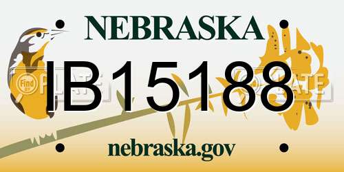 IB15188 Nebraska License Plate