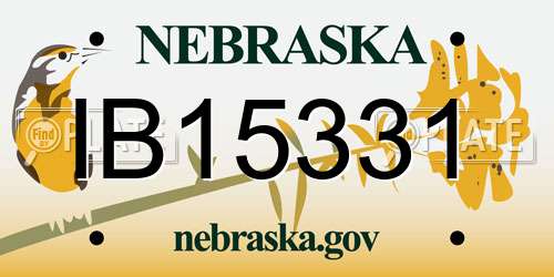 IB15331 Nebraska License Plate