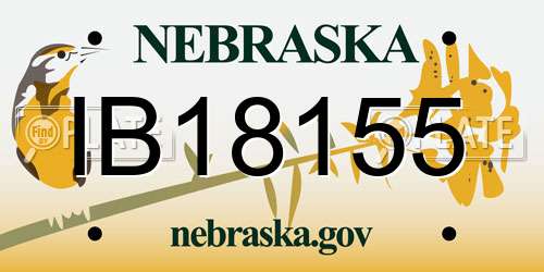 IB18155 Nebraska License Plate