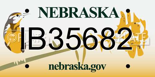 IB35682 Nebraska License Plate