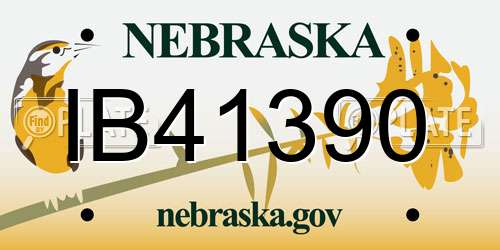 IB41390 Nebraska License Plate