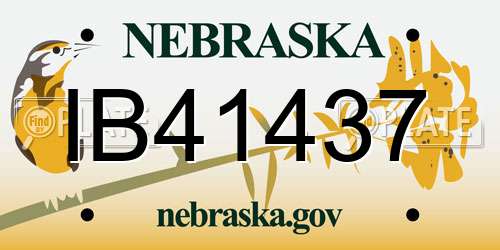 IB41437 Nebraska License Plate