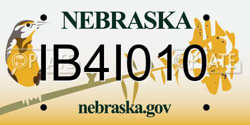 IB4I010 Nebraska License Plate