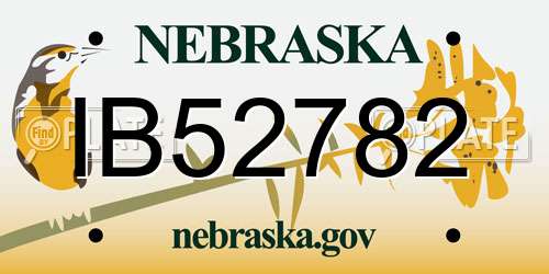 IB52782 Nebraska License Plate