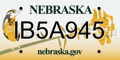 IB5A945 Nebraska License Plate