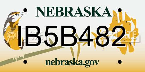 IB5B482 Nebraska License Plate