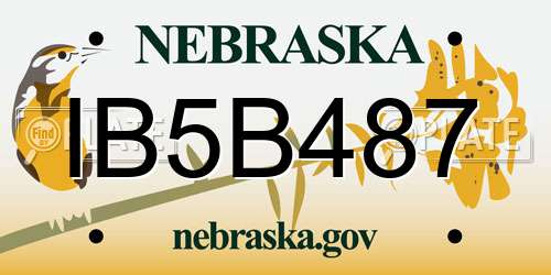 IB5B487 Nebraska License Plate