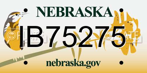 IB75275 Nebraska License Plate