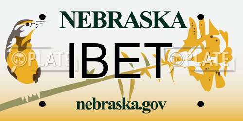 IBET Nebraska License Plate
