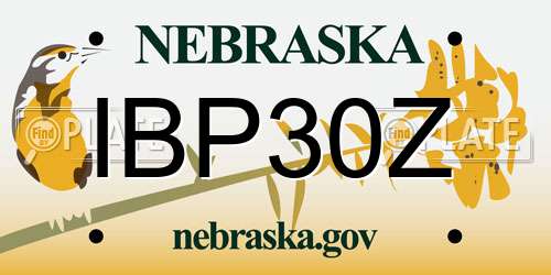 IBP30Z Nebraska License Plate