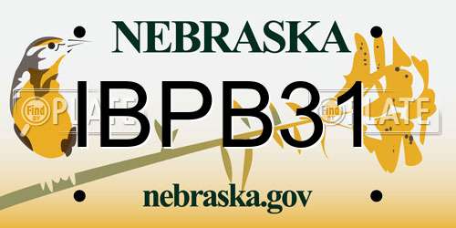 IBPB31 Nebraska License Plate