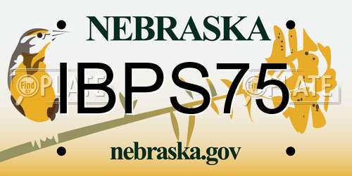 IBPS75 Nebraska License Plate