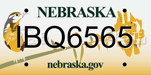 IBQ6565 Nebraska License Plate