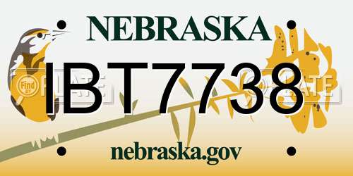 IBT7738 Nebraska License Plate